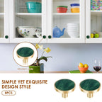 8Pcs Drawer Knob Set, Zinc Alloy Dresser Pull with Screws, Decorative Drawer Handle, Exquisite Furniture Knob for Closet Dresser Door - Green - Size 22mm