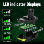 18V P108 Ryobi 18V Battery Replacement P117 Charger Lithium-Ion Battery Power - Black - Size Charger