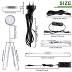 Linkable Under Cabinet LED Lighting 12V Dimmable Puck Lights with Wireless RF Remote Control, Hardwired & AU Wall Plug in for Furniture Cupboard Lighting(10 Lights, Natural White 4000K)