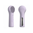 Silicone Facial Cleansing Brush Sonic Vibration Heating Waterproof Rechargeable-PURPLE