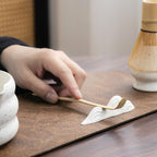 7-Piece Ceramic Matcha Tea Set with Bowl Whisk and Accessories, White