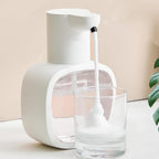 500ml Touchless Automatic Soap Dispenser with USB-C Charging, White, Compatible with Liquid Soap