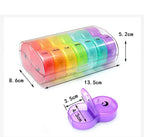 7-Day Round Dosett Medicine Storage, 1 Count, Transparent