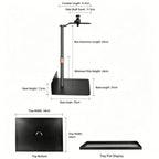 Hidden No-Drill Projector Stand, Sofa Bed Gap Floor Projector Mount with Adjustable Height, 360° Rotatable Tray, for Bedroom Home Theater
