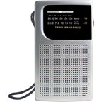 AM/FM Pocket Radio with Built-In Speaker and Earphone Socket