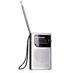 AM/FM Pocket Radio with Built-In Speaker and Earphone Socket