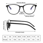 Progressive Multifocal Reading Glasses Blue Light Blocking Computer Glasses Black-Red Strength 1.0