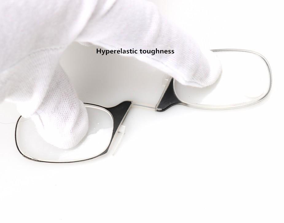 Nose Clip Reading Glasses No Legs Mini Portable Presbyopic Glasses With Sticky Phone Case Ultra Light PC Lens Readers +2.50