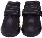 Dog Shoes Adjustable Paw Protectors Black, 7.5 x 6.5 cm