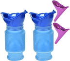 2 Pack Reusable Unisex Urinal Toilet Kit for Camping and Car, 750 ml