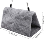 Pet Bird Hammock Plush Hanging Bed Black and Blue, Size M