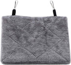 Pet Bird Hammock Plush Hanging Bed Black and Blue, Size M