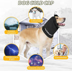 Dog Winter Earmuffs Calming Waterproof Snowproof Black, Size S, 40-54 cm