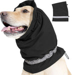 Dog Winter Earmuffs Calming Waterproof Snowproof Black, Size L, 50-64 cm
