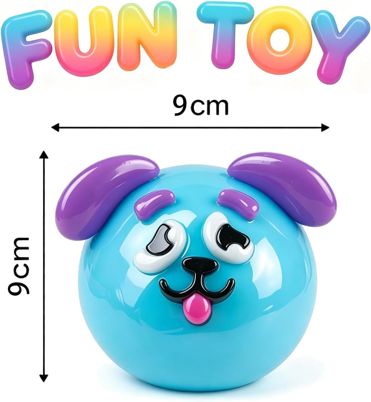 Dog Face Stress Ball Slow Rising Sensory Toy for Anxiety Relief Yellow