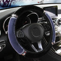 Super Soft Plush Car Steering Wheel Cover Faux Fur Winter Warm Black B