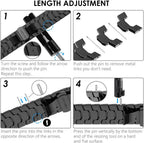 Stainless Steel Watch Band Compatible with Apple Watch Ultra Series Black, 38mm/ 40mm/ 41mm