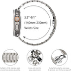 Stainless Steel Watch Band Compatible with Apple Watch Ultra Series Silver, 38mm/ 40mm/ 41mm