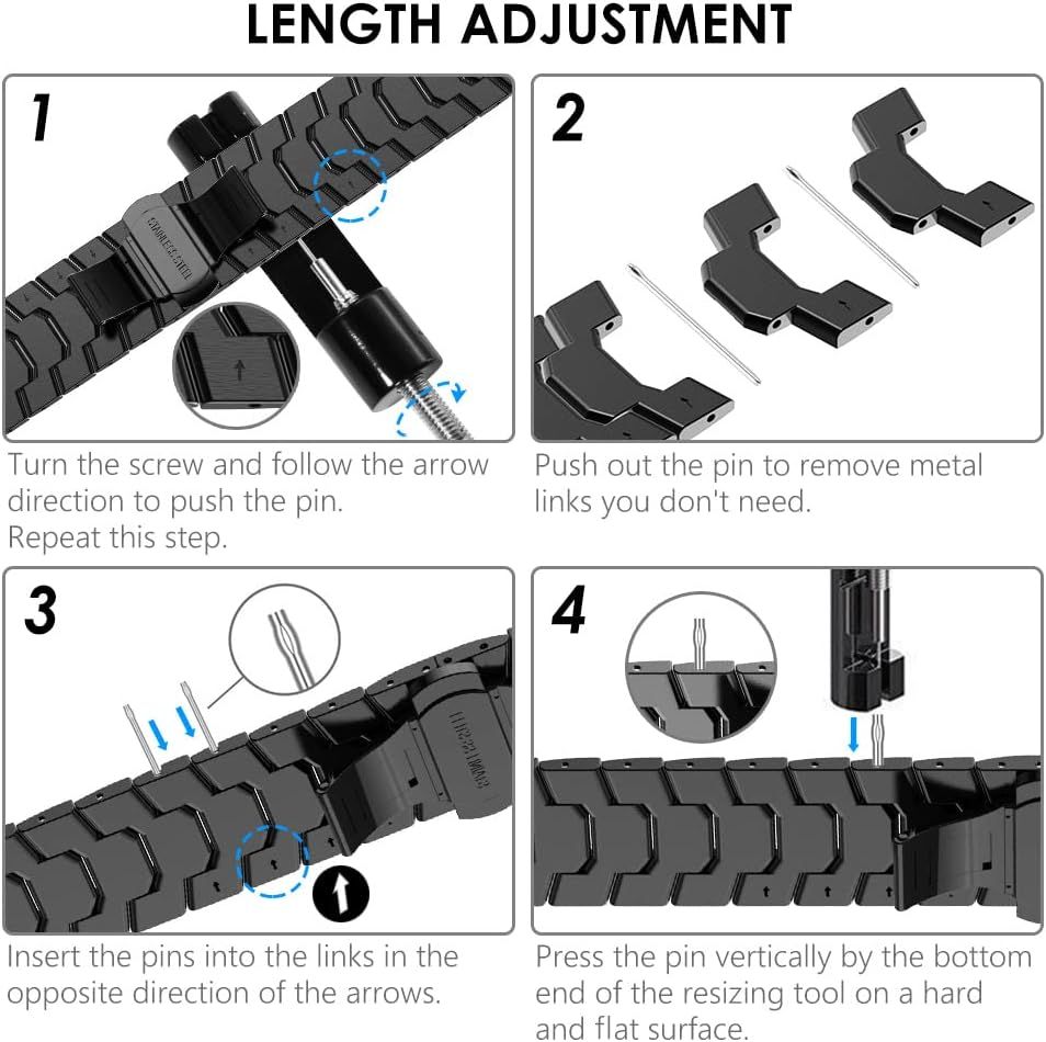 Stainless Steel Watch Band Compatible with Apple Watch Ultra Series Black, 42mm 44mm 45mm 49mm