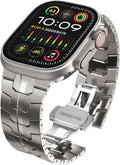 Stainless Steel Watch Band Compatible with Apple Watch Ultra Series Black, 42mm 44mm 45mm 49mm