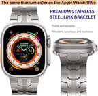 Stainless Steel Watch Band Compatible with Apple Watch Ultra Series Black, 42mm 44mm 45mm 49mm