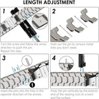 Stainless Steel Watch Band Compatible with Apple Watch Ultra Series Black, 42mm 44mm 45mm 49mm