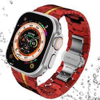 Stainless Steel Watch Band Compatible with Apple Watch Ultra Series Red Gold, 42mm 44mm 45mm 49mm