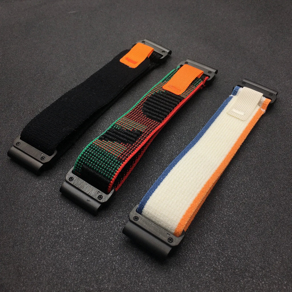 Nylon Watch Band Compatible with Garmin Fenix 7 7X 6X Pro Enduro Instinct Mk1 Epix Gen 2 A10, 20mm