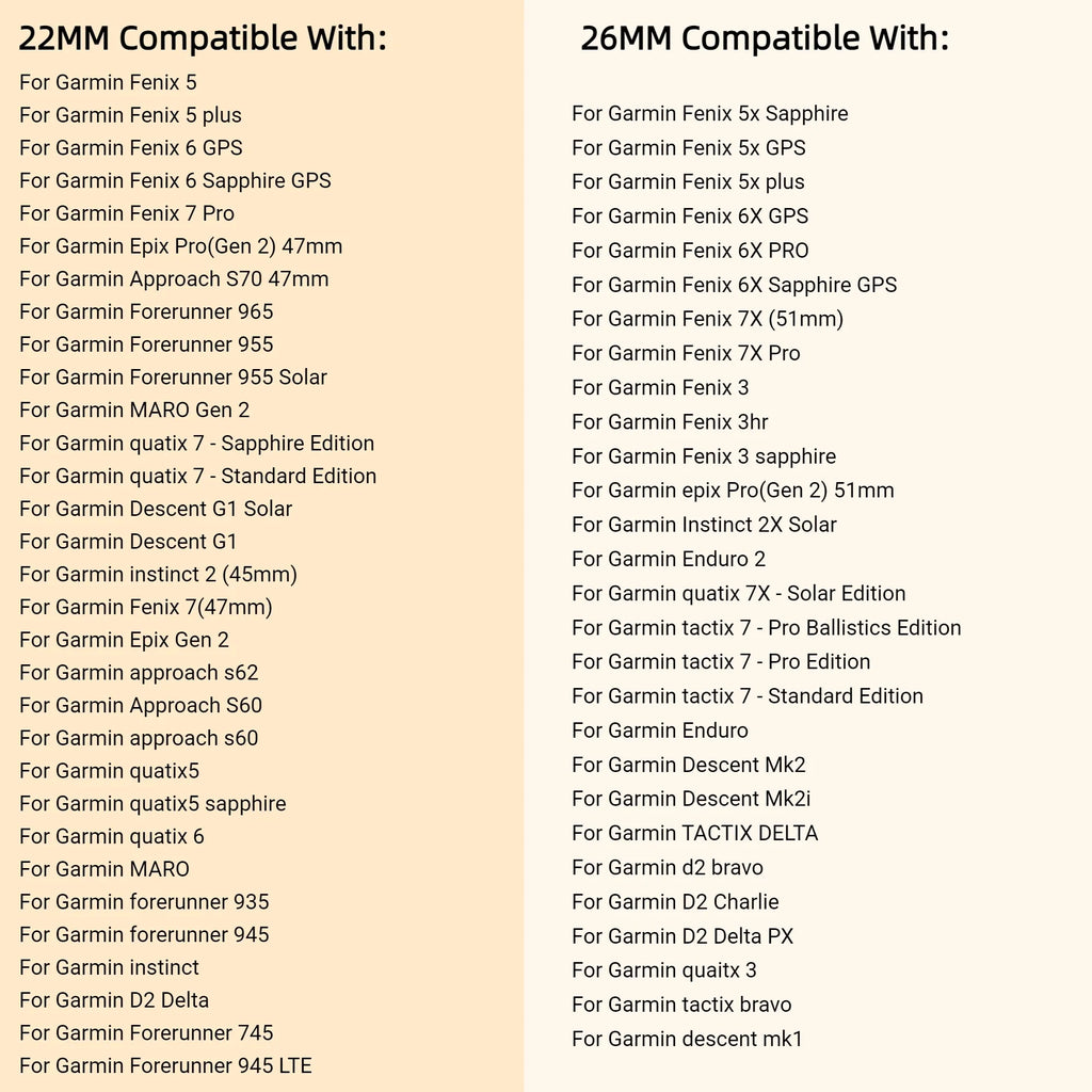 Nylon Watch Band Compatible with Garmin Fenix 7 7X 6X Pro Enduro Instinct Mk1 Epix Gen 2 A4,26mm