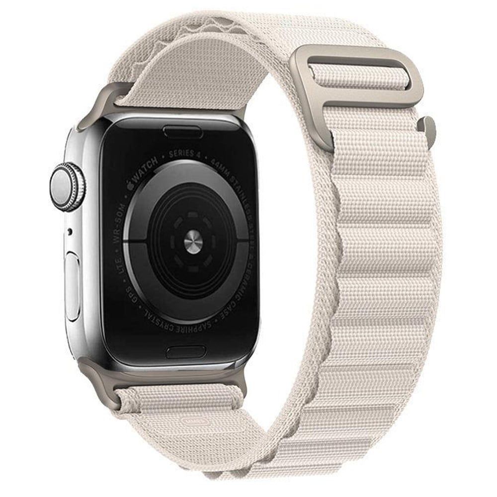 Nylon Loop Watch Band Compatible with Apple Watch Series Kalebol Starlight White, 38mm 40mm 41mm