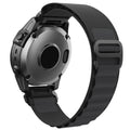 Nylon Watch Strap Compatible with Garmin Fenix 7 Forerunner 965 955 945 935 Black