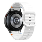 Silicone Watch Band Compatible with Samsung Galaxy Watch 4 Classic White, 42mm 46mm