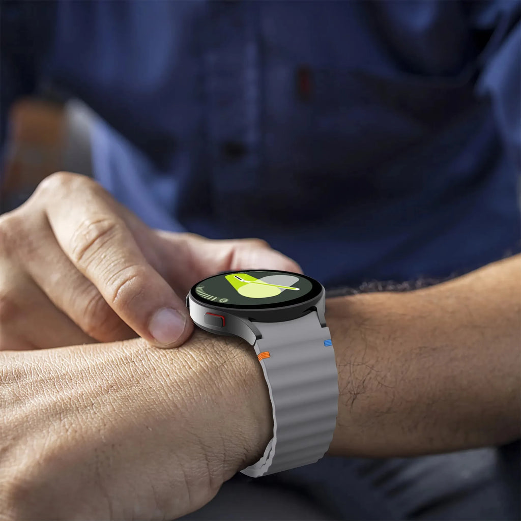 Silicone Watch Band Compatible with Samsung Galaxy Watch 4 Classic Military Green, 42mm 46mm