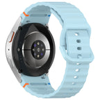 Silicone Watch Band Compatible with Samsung Galaxy Watch 6 Classic Light Blue, 42mm 46mm
