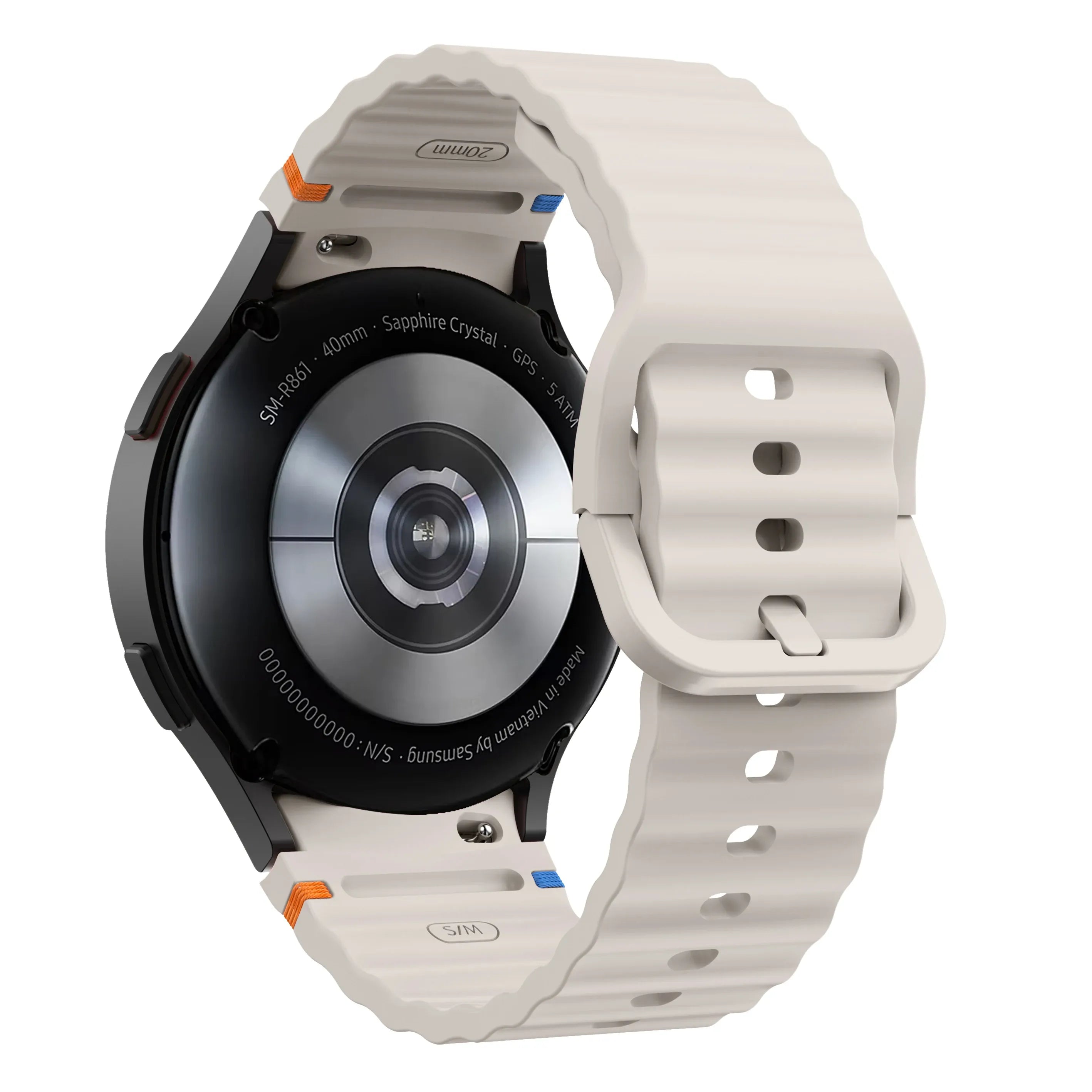 Silicone Watch Band Compatible with Samsung Galaxy Watch 4 Starlight, 40mm 44mm
