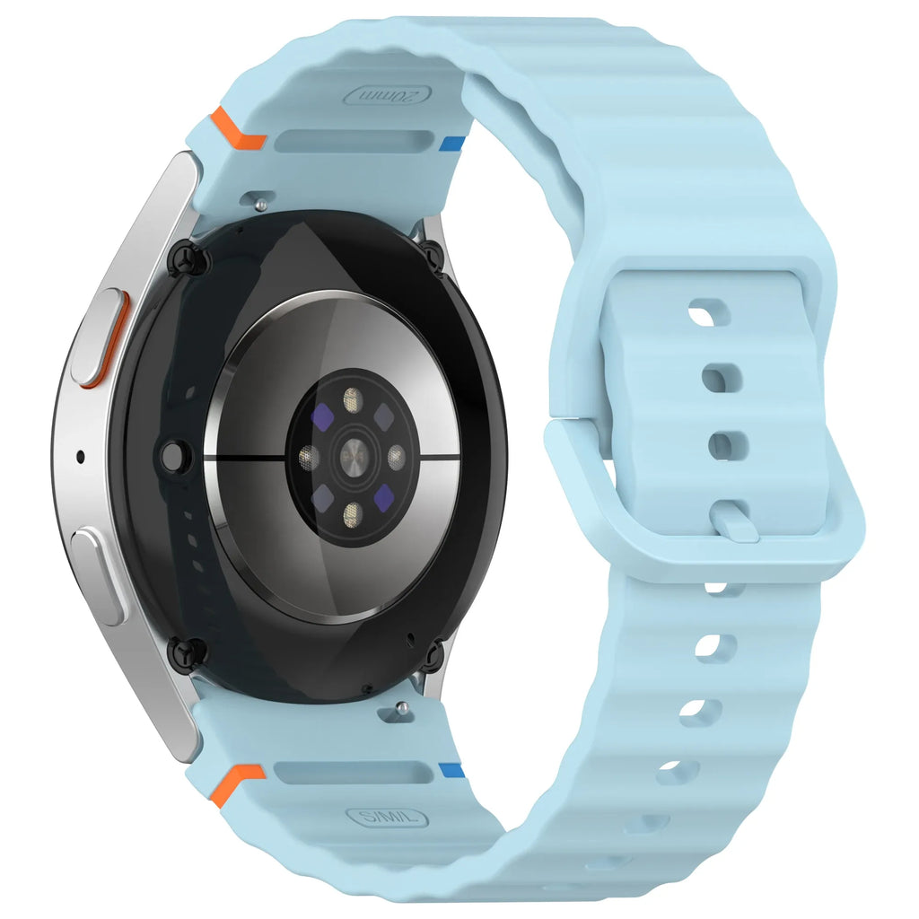 Silicone Watch Band Compatible with Samsung Galaxy Watch 5 Pro Light Blue, 45mm