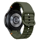 Silicone Watch Band Compatible with Samsung Galaxy Watch 7 FE Military Green