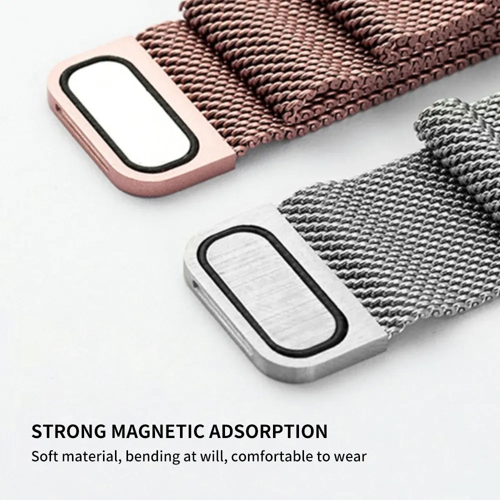 Milanese Watch Band Compatible with Apple Watch Ultra 2 3 Series 11 10 9 8 7 6 5 3 SE Rose Gold, 42mm 44mm 45mm 46mm 49mm