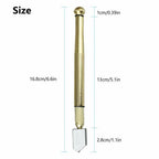 Glass Cutter Tool, Tungsten Carbide Wheel Oil Feed Cutter for Tile Mirror Window Glass, Gold