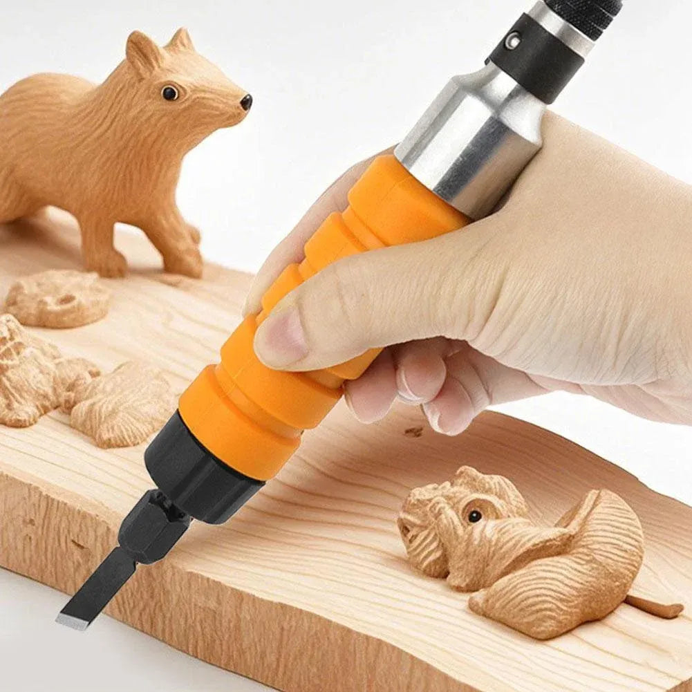 Electric Wood Carving Chisel Set, High Speed Power Chisel with 5 Knives for DIY Woodworking