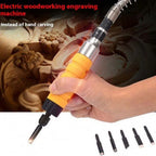 Electric Wood Carving Chisel Set, High Speed Power Chisel with 5 Knives for DIY Woodworking