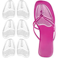 3 Pairs Gel Metatarsal Pads for Flip Flops, Washable Ball of Foot Cushions for Thong Sandals