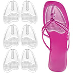 3 Pairs Gel Metatarsal Pads for Flip Flops, Washable Ball of Foot Cushions for Thong Sandals