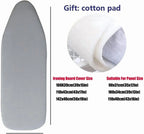 Ironing Board Cover Replacement, Padded Cotton Scorch Resistant Laundry Cover, Peony 43 x 16 In