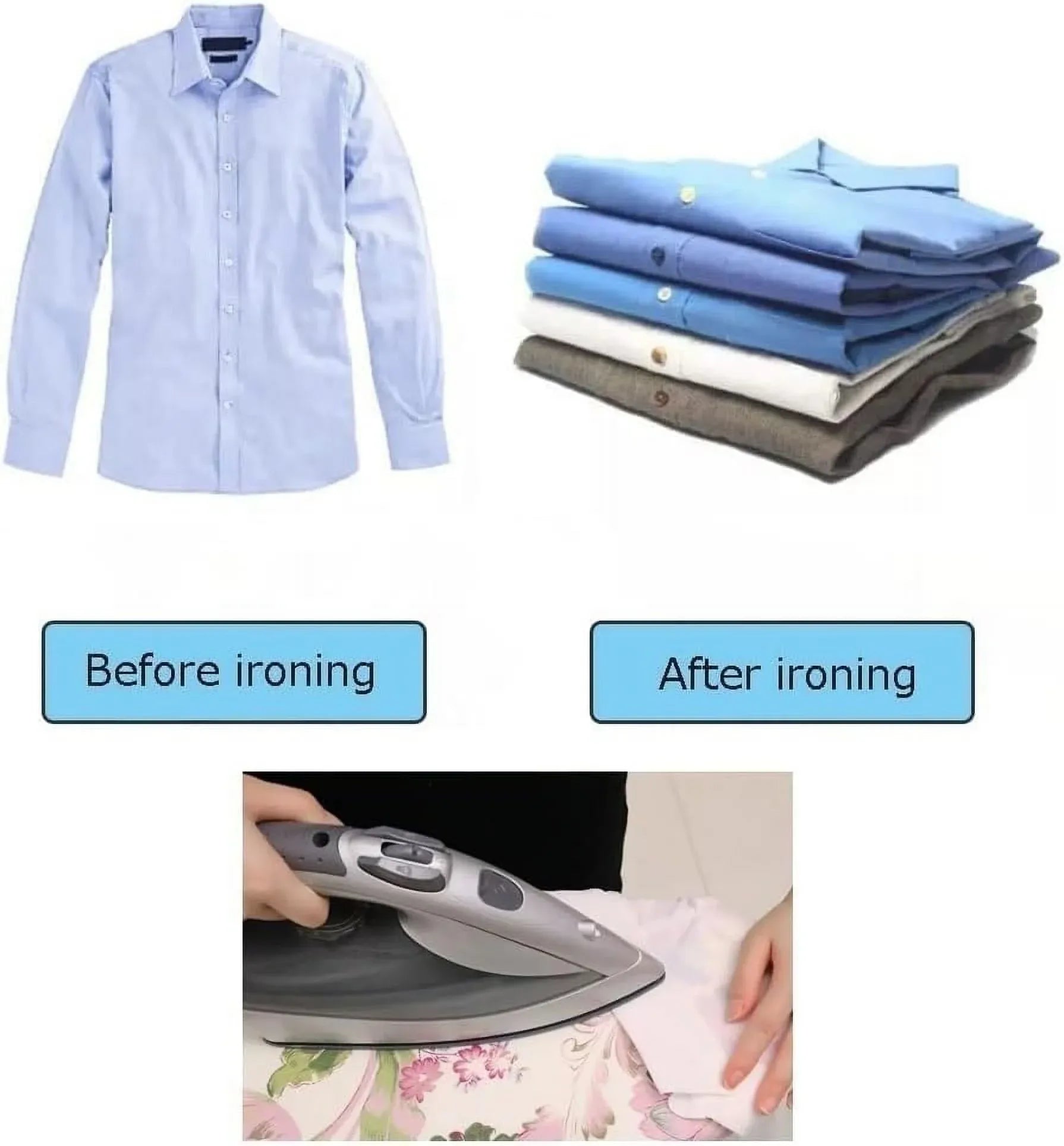 Ironing Board Cover Replacement, Padded Cotton Scorch Resistant Laundry Cover, Grey 43 x 16 In