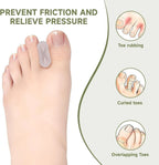 16 Pack Gel Toe Separators, Soft Silicone Toe Spacers for Daily Foot Care, Transparent
