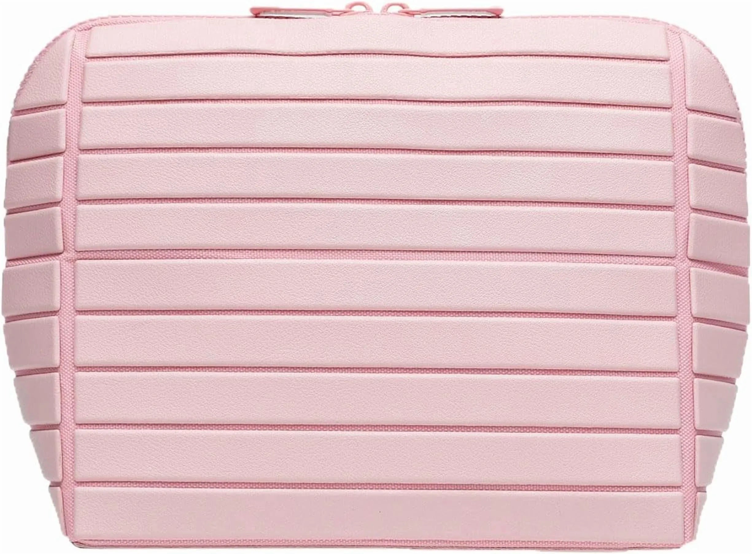 Travel Makeup Bag, Foldable Waterproof Toiletry Organizer for Skincare Cosmetics, Pink 7.8 In