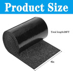 Boat Trailer Bunk Carpet Roll, Felt Marine Padding with Anti Slip PE Backing, Black 20 Ft x 8 In