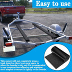 Boat Trailer Bunk Carpet Roll, Felt Marine Padding with Anti Slip PE Backing, Black 20 Ft x 8 In