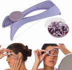 Facial Hair Threading Epilator Kit, Spring Root Hair Remover with 10 Extra Threads for Women